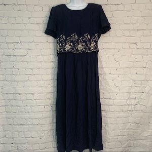 Another Thyme Navy Blue Dress Size 12